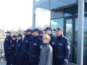 Czternastoosobowy zespół pełniący na co dzień służbę w Posterunku Policji II w Olsztynie.