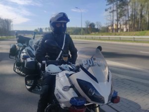 Motocykl służbowy WRD KMP w Olsztynie triumph-Toger.