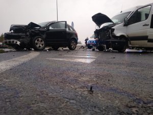 zdarzenie drogowe - miejsce zdarzenia drogowego do którego doszło na drogach krajowy na terenie powiatu olsztyńskiego