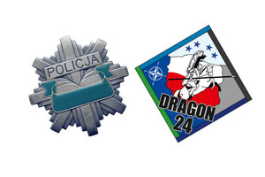 Policyjna odznaka i DRAGON-24 naszywka