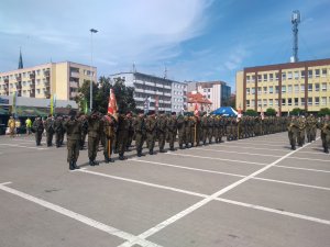 Zdjęcie z parady wojskowej.
