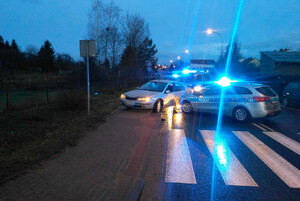 Zdjęcie przedstawia miejsce zatrzymania nietrzeźwego kierującego.