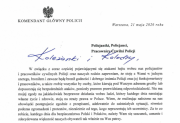 Zdjęcie przedstawia List KGP do policjantów.