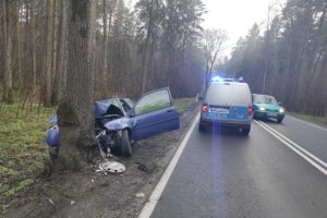 Zdjęcie przedstawia miejsce wypadku drogowego na DK 51