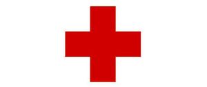 Zdjęcie przedstawia znak czerwonego krzyża.