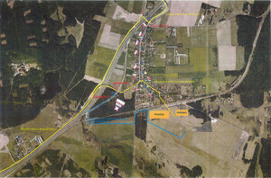 Zdjęcie przedstawia plan organizacji ruchu drogowego.