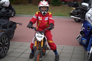 Najmłodszy uczestnik pikniku motocyklowego