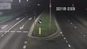 Zdjęcie z monitoringu ITS, ul. Sielska nocą