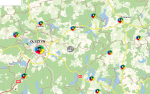 Krajowa Mapa Zagrożeń Bezpieczeństwa- fragment mapy