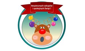 Bezpiecznych zakupów i spokojnych świat. Zdjęcie przedstawia kolorowego misia.
