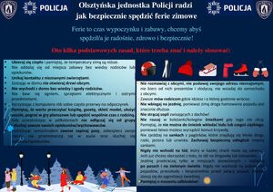 Bezpieczne ferie-plakat