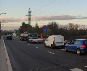 Miejsce zdarzenia drogowego.