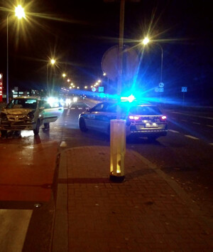 Miejsce zdarzenia drogowego.