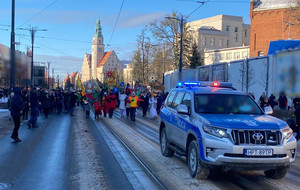 Zabezpieczenie przemarszów w dniu Święta Trzech Króli ulicami Olsztyna i powiatu olsztyńskiego.