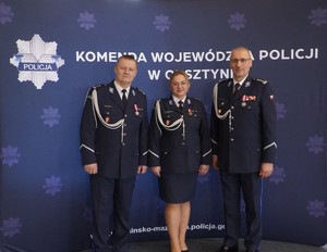 mł. isnp. Stanisław Moroz, podinsp. Barbara Krzyżewska, insp. Piotr Koszczał