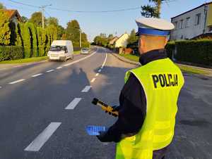 zdjęcie przedstawia policjantów podczas działań Trzeźwy poranek