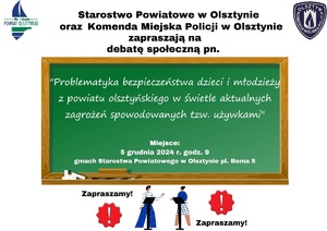 obraz przedstawia tablicę na której napisane jest zaproszenie na debatę społeczną